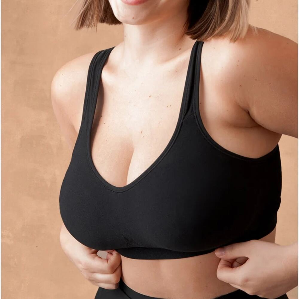 Truekind Daily Comfort Wireless Shaper Bra - Black Seamless Plus Size 3X - NEW - Picture 3 of 12